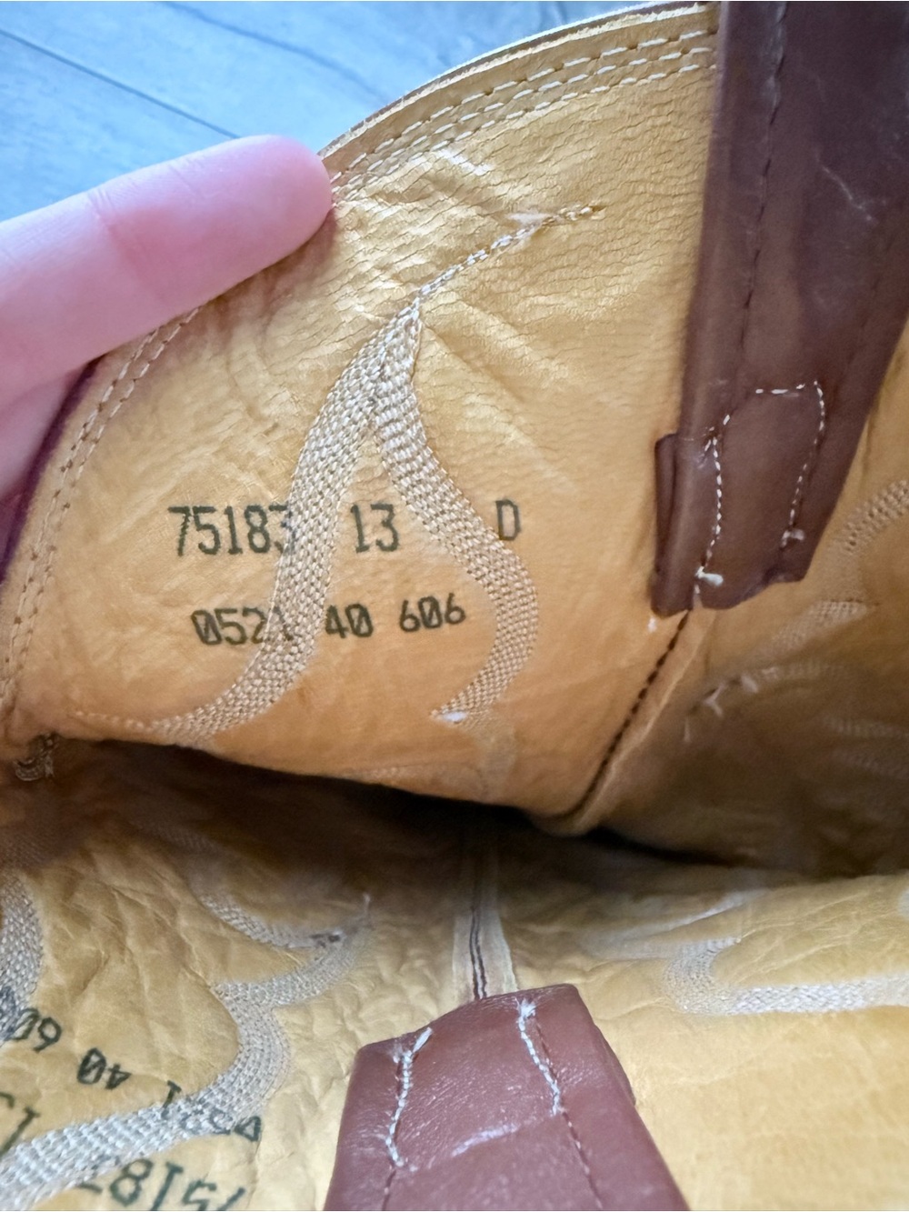 Nocona Tan and Brown Ostrich Cowboy Boots 13D - Picture 4 of 6